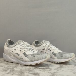 Asics Mens Gel-Kayano Trainer Knit White/Gray Athletic Sneakers Size 9.5